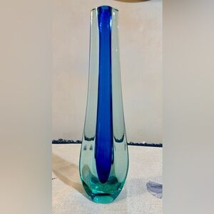 Vintage Italian Murano Sommerso Glass teardrop bud Vase Flavio Poli Seguso Vetri